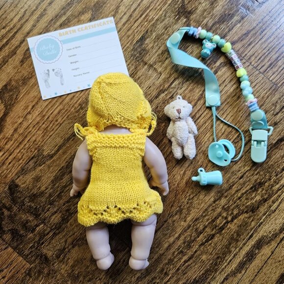 🆕8 Inch Mini Reborn Silicone Baby Doll Smile Face Infant Realistic Girl Doll - Picture 4 of 15